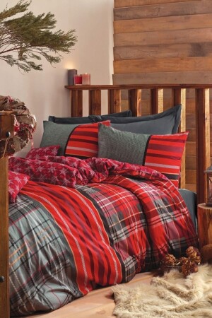 Santa - Gray Masculine Single Duvet Cover Set 8680108044216 - Cotton Box