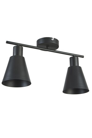 Santana Modern Design Cafe Kitchen Living Room Metal Black Color 2 Piece Chandelier SNT19 - Modavize