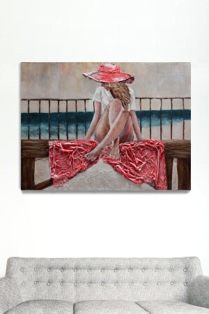 Şapkalı Kız Kanvas Tablo 70x90 cm ŞPKLKZ014 - ColorVision