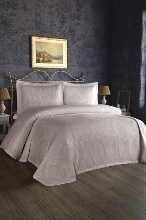 Sapphire Jacquard Chenille Bedspread Gray - Çeyiz Diyarı