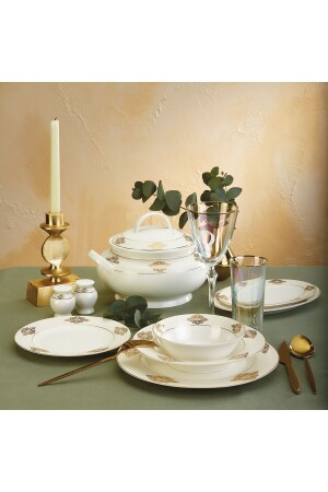 Sare New Bone 60 Pieces Dinner Set for 12 People 600. 10. 02. 4436 - Emsan