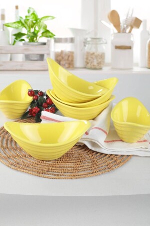 Sarı Gondol Çerezlik - Sosluk 16 Cm 6 Adet ST502006F100A0000000ACD100 - Keramika