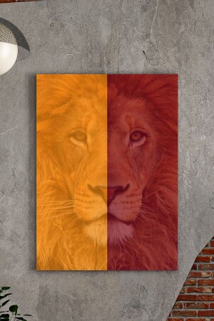 Sarı Kırmızı Aslan Temalı Galatasaray Poster Tablo - Roof Concept