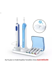 Şarjlı Ve Pilli Diş Fırçası Tutucu Stand Ve 2 Adet Koruyucu Kapak 8682203052783 - ibrush