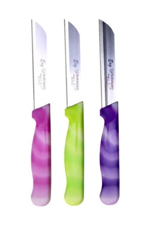 Sas Hausgerate Marble Pattern 3 Colors Set of 3 Knives - Solingen