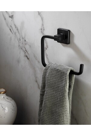 Sas Lifetime Stainless Square Towel Holder Towel Rack Black D-007 PRA-5413347-1942 - Sas Haus