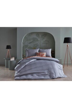 Saten Artline Nevresim Takımı Gri - Çift Kişilik 2Q9NTKSTAR0020002 - Doqu Home