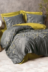 Saten Çift Kişilik Nevresim Takımı Libby Yeşil 8680108068564 - Cotton Box