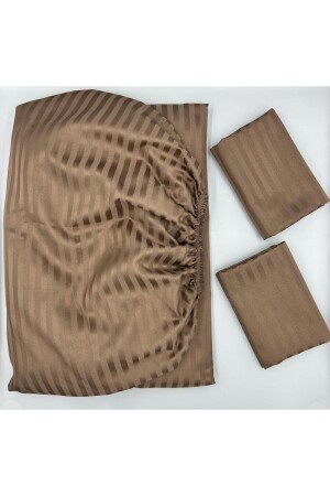 Satin-Spannbettlaken + bezogener Kissenbezug (hohe Eckentiefe) ***Neuester Trend*** - Pınarhome Collectıon