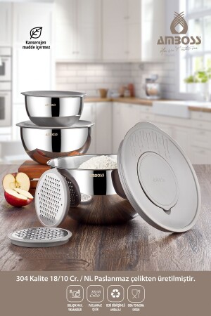 Satin 9 Piece Multi-Purpose Bowl SAT-8002 - Amboss