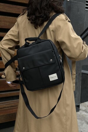 Satin Backpack and Handle Bag Scooby Black - Shule Bags