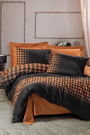 Satin Double Duvet Cover Set Barlow Copper 1771p - Cotton Box