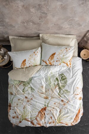 Satin Double Duvet Cover Set Luster Beige 8680108068557 - Cotton Box