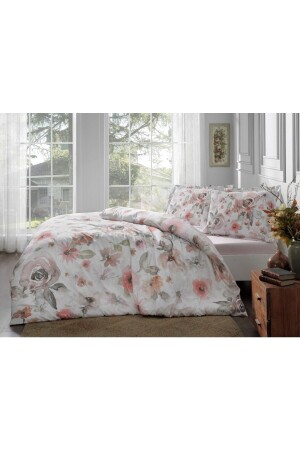 Satin Duvet Cover Set Clara Salmon 100% Cotton kulluticaretsaten - Taç