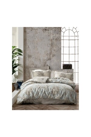 Satin Line Doppelbett-Bettbezug-Set Terry Beige CBS-006 - Cotton Box