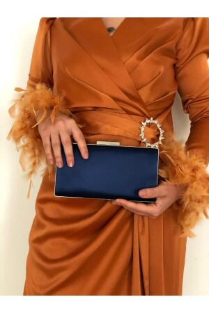 Satin Navy Blue Evening Dress Bag TYC1SQDMVN168704111898607 - Sh Poly