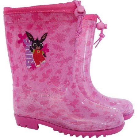 Satin Rubber Boots for Girls Bing Pink 860-810-1 - Setino