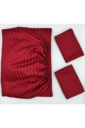 Satin-Spannbettlaken + bezogener Kissenbezug (hohe Eckentiefe) ***Neuester Trend*** - Pınarhome Collectıon