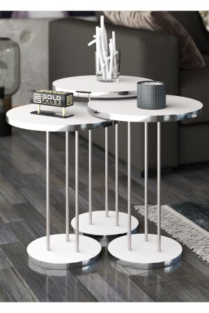 Satztisch Terra Silber Weiß TRR01 - GOLDFALEZ