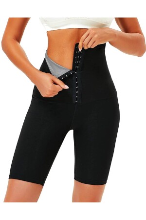 Sauna-Shorts Model Corset High Waist Sauna Thermal Shorts with Tightening and Tightening Effect - Mistirik
