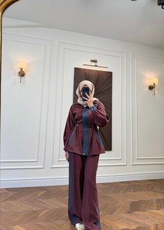 Saye Tracksuit Set - Burgundy - Duendeca