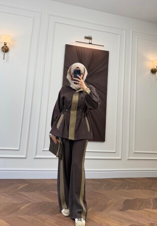 Saye Tracksuit Set - Coffee - Duendeca