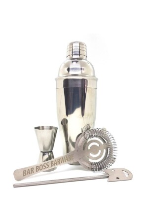 Saygın Ticaret Professional Cocktail Preparation Bar Shaker Set 750 ml - Biradlı