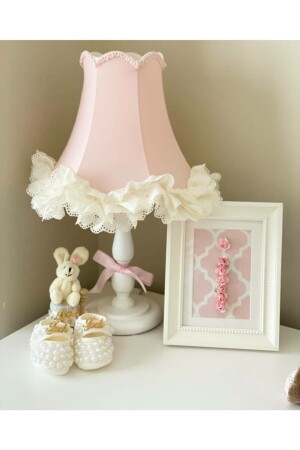 Scallop Detail Powder Pink Lampshade N1008 - LULUAVİZEM