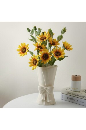 Scandinavian Large Bouquet Vase Trinket Flower Holder Decorative Bow Vase 20x10x10cm Bohemian - Deyart