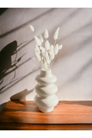 Scandinavian Pampas Vase Twist Model 10cm Small White Vase - Gorgon Art
