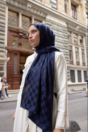 Schal aus Baumwoll-Jacquard mit Karomuster - Genel Markalar