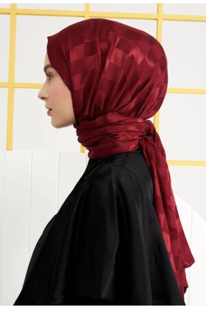 Schal aus Baumwoll-Jacquard mit Karomuster - Bonjela