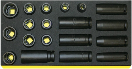 Schlagschrauber-Sechskant-Steckschlüsselsatz STAHLWILLE TCS 50IMP/51IMP/19 - Stahlwille