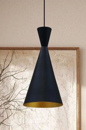 Schlanker schwarzer Metall-Kronleuchter für Küche, Wohnzimmer, Café, Büro, Schreibtisch, Geschenk, einzelne Pendelleuchte, Beleuchtung BMM2027XXXX02 - Bamyum