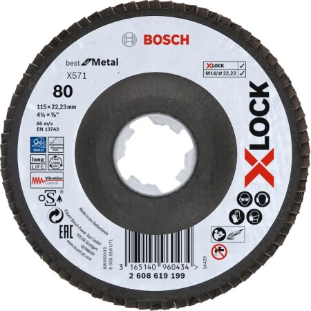 Schleifscheibe BOSCH 125 Z40 X-Lock - Bosch Accessories