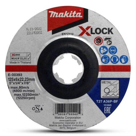 Schleifscheibe MAKITA X-Lock 125x6mm A36P - Makita Accessories