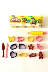 Schneeflocke – Knete-Set, 4 Stück, 15-teiliges Formen-Set, 450 g, ANS2490 - Play Doh