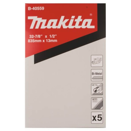 Schneidband für Metall MAKITA 13x835 mm, 18tpi, 5 Stück. - Makita Accessories