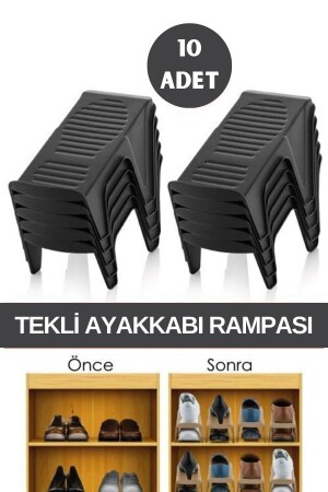 Schuhrampe – einzelne schmale 10-Schuhrampe – Schuhschrank-Organizer-Sammler - Zisayt
