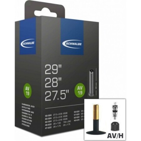 Schwalbe AV19 27.5x2.00 / 29x2.40 (50/60-584 40/62-622/635) AV 40mm İç Lastik (kutuda) - Schwalbe