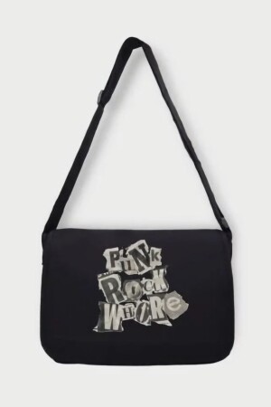 Schwarze Punkrock-Hure-Umhängetasche - Ef Butik