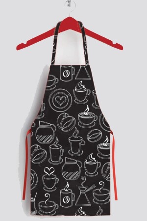 Schwarze, schmutzabweisende Küchenschürze für Kaffee, AYSO0184 - AYSHOME