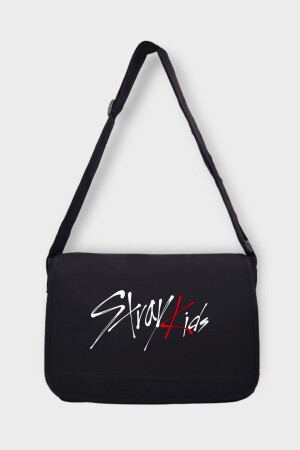 Schwarze Stray Kids Written Messenger Bag EFBUTIK12566 - Ef Butik
