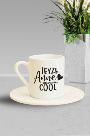 Schwarze Tante wie eine Mutter, aber cooleres Design, bedruckte türkische Kaffeetasse he-kf-2360 - Hediyexpres