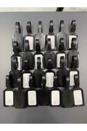 Schwarzer 25-teiliger Gepäckanhänger – Namensschild – Kartenhalter – Taschenanhänger - Seyahataksesuar