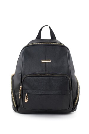 Schwarzer Wile-Rucksack mit 5 Fächern für Damen - Bagzy