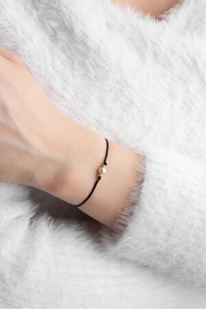 Schwarzes Doppel-Dorica-Perlenarmband aus 14 Karat Gold - Bayar Gold