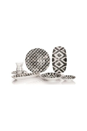 Schwarzes Sophie-Frühstücksset Sıy01 32-teilig 16136 - Schafer