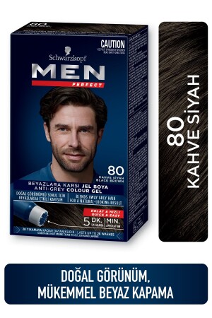 Schwarzkopf Hair Dye 80 - Brown Black - Men Perfect