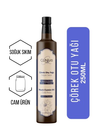 Schwarzkümmelöl 100 % natürlich, kaltgepresst, 250 ml - Cliniva